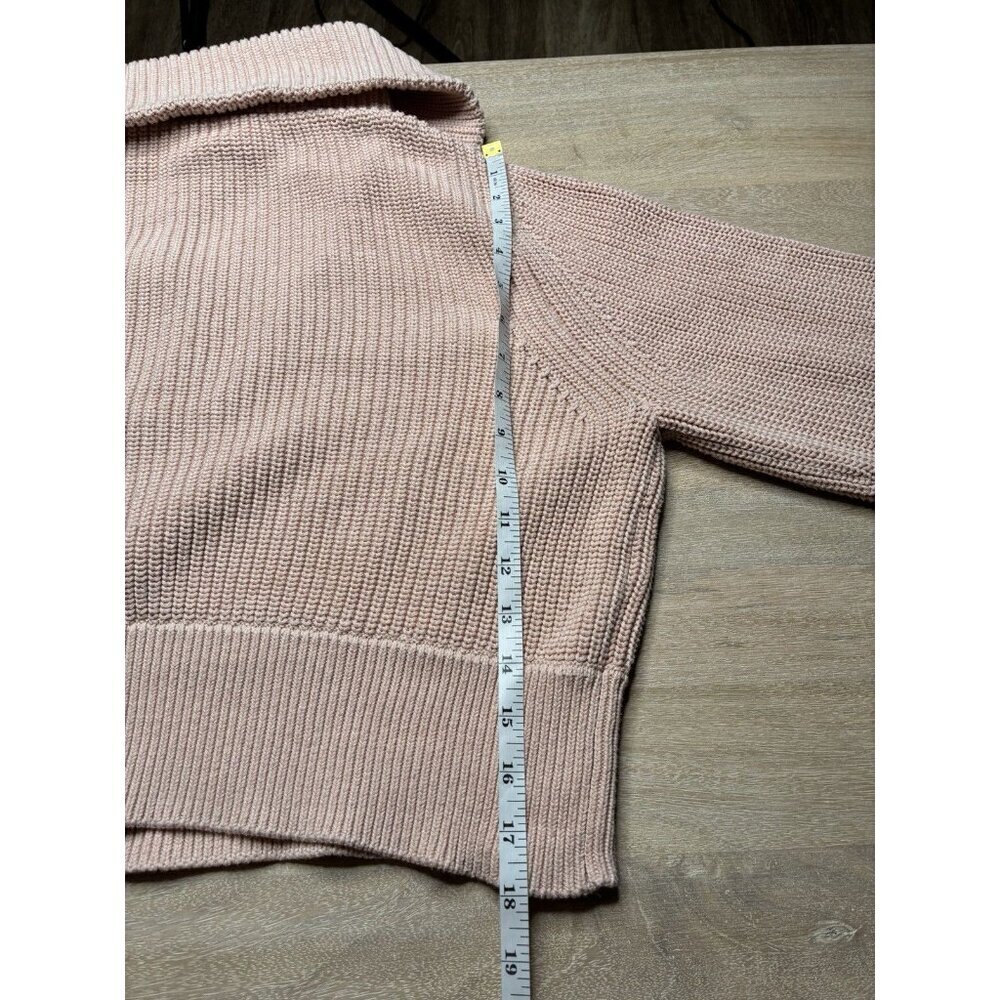 Varley Mentone Half-Zip Knit Pullover Pale Mauve Large - Picture 9 of 9